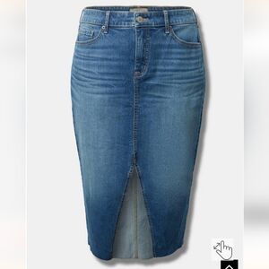 Maxi Denim Slit Front Skirt Size 18 new with tags
